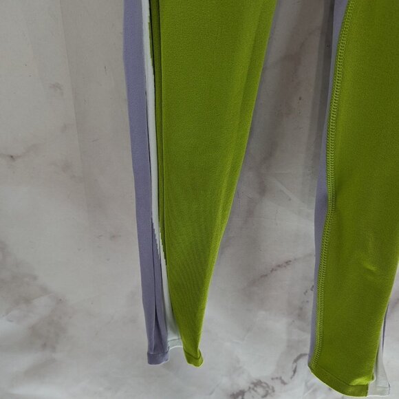 Adidas Legging Women Small Training Prime Knit Fine Tight Purple Green GD9401 - Picture 5 of 12